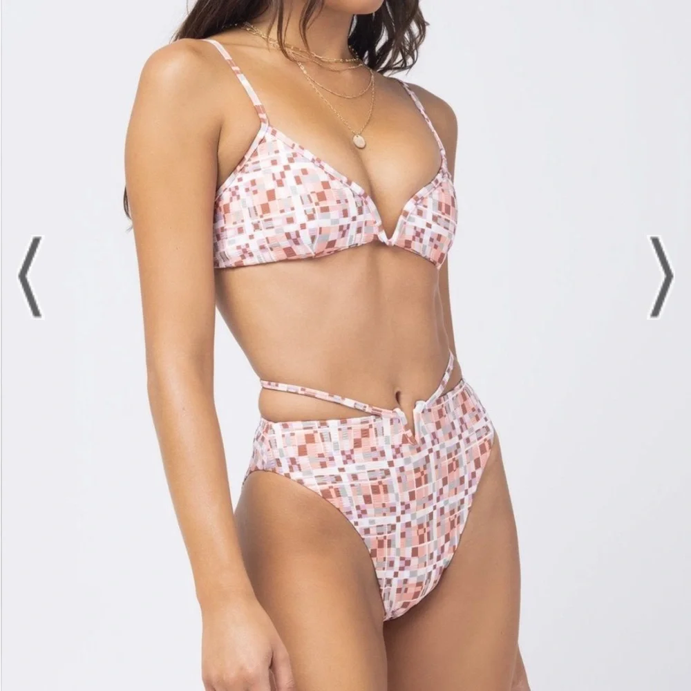 L*Space Block Party Swim Set Joy Bottom & Helena Top New With Tags Size Large